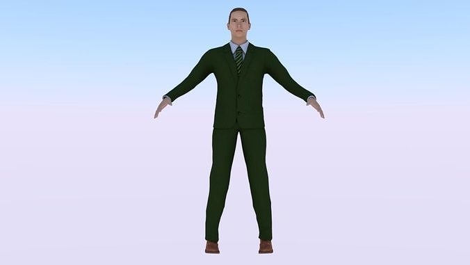 Businessman 015 Low-poly 3D model