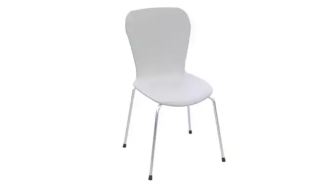 Molded plastic metal chair 3D model