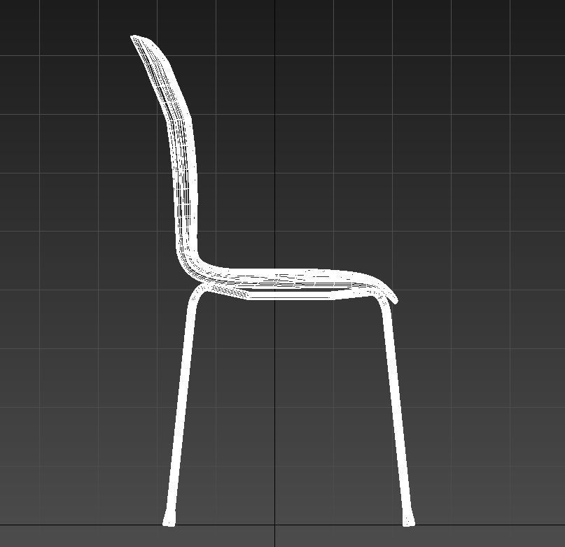 Molded plastic metal chair 3D model_14