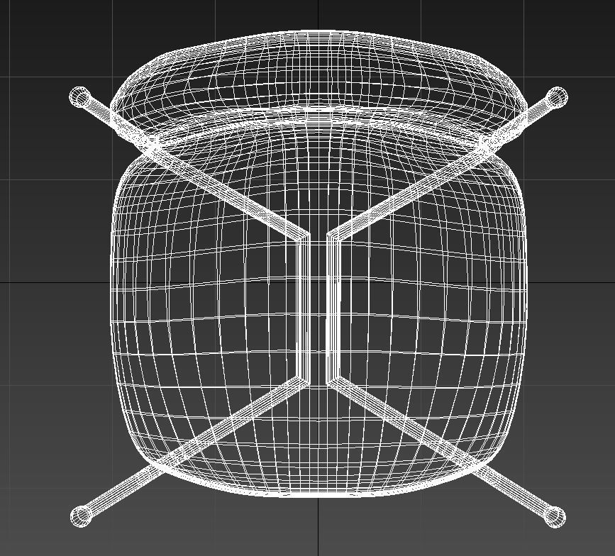 Molded plastic metal chair 3D model_15