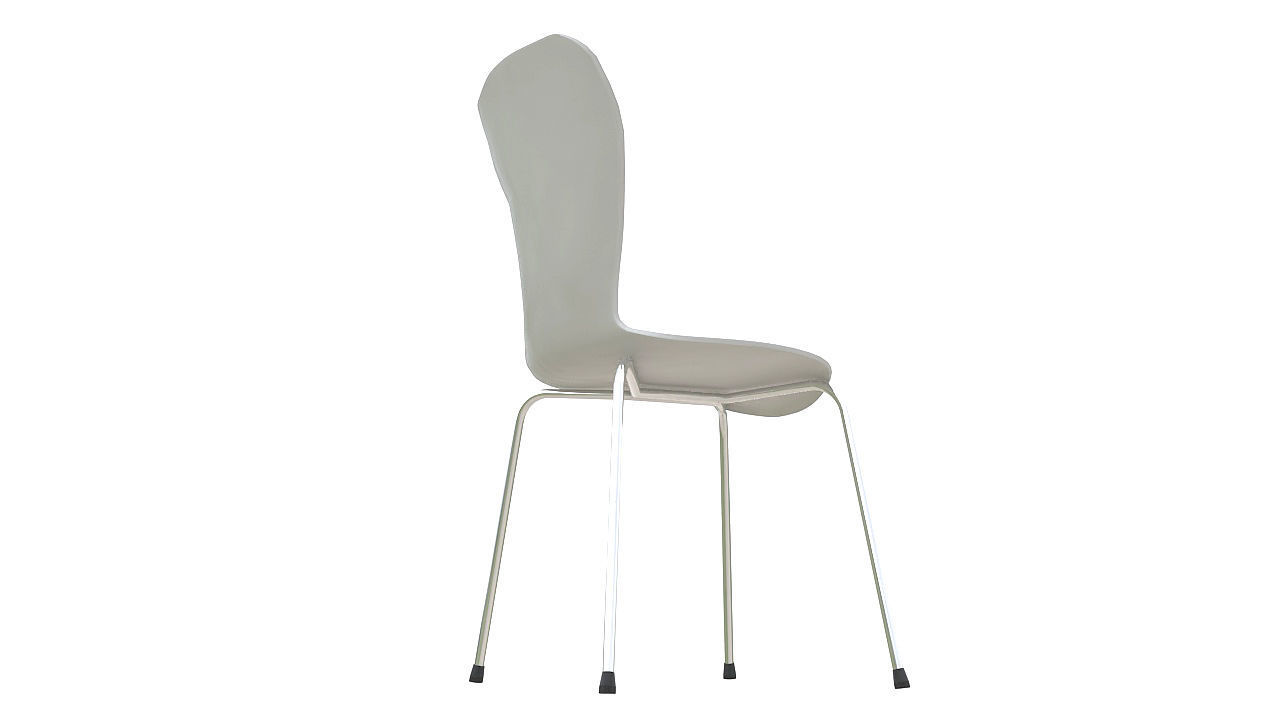 Molded plastic metal chair 3D model_5