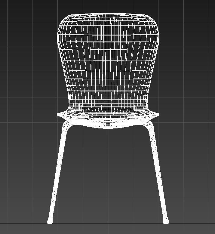 Molded plastic metal chair 3D model_13