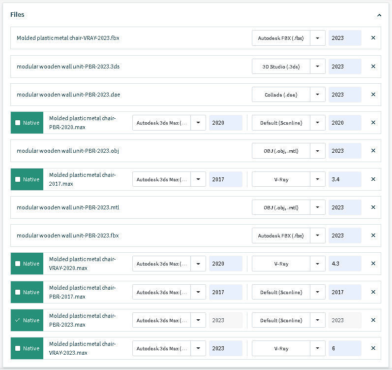 Molded plastic metal chair 3D model_16