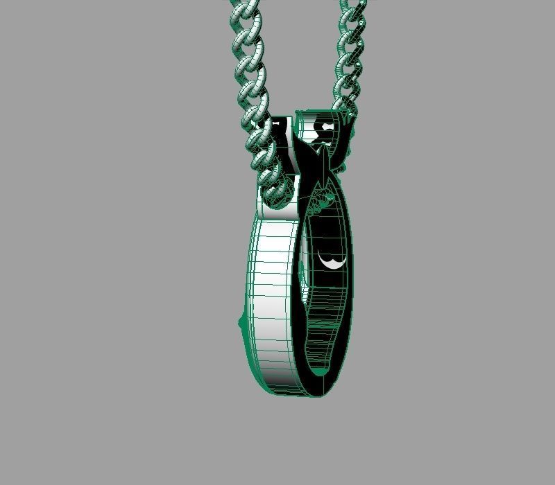 Bird calligraphy Alphabet Armenian pendant Ts 3D print model_25