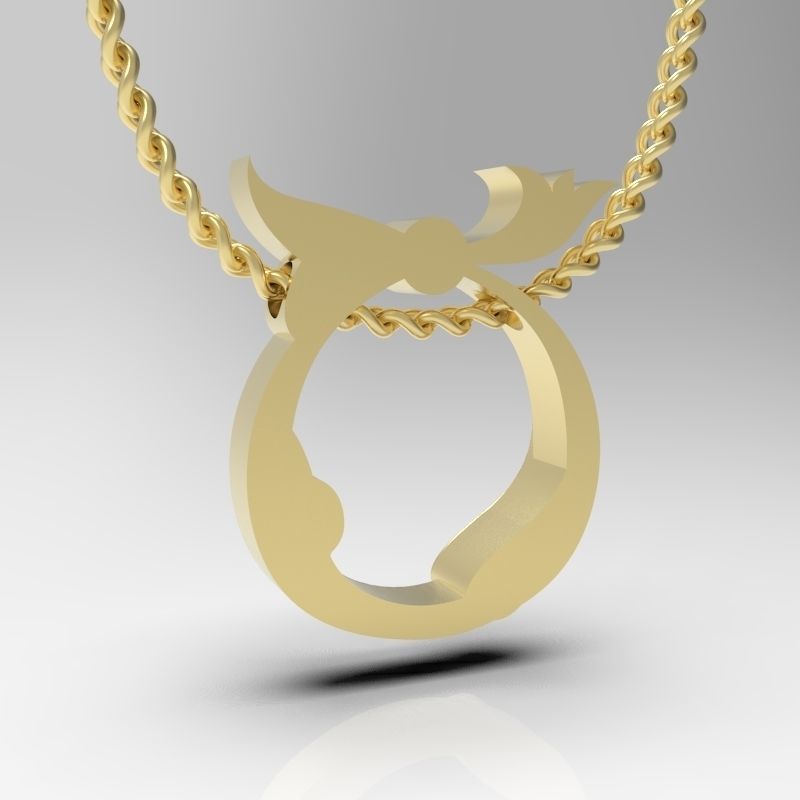 Bird calligraphy Alphabet Armenian pendant Ts 3D print model_10