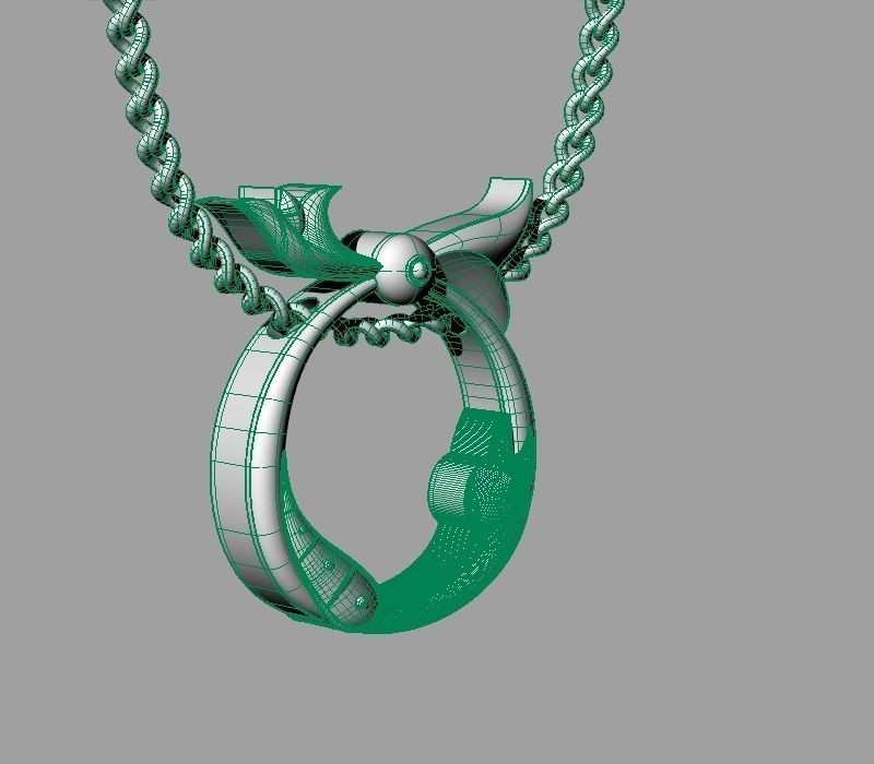 Bird calligraphy Alphabet Armenian pendant Ts 3D print model_31