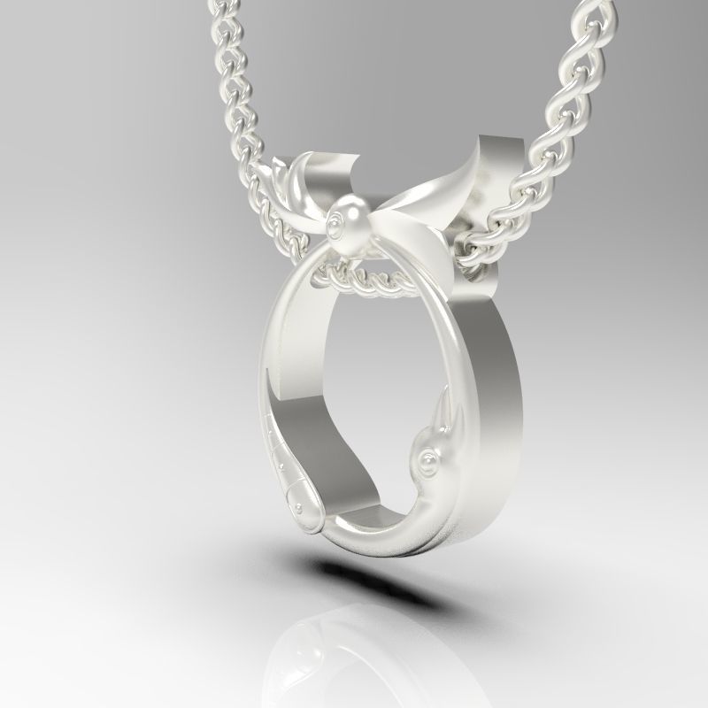 Bird calligraphy Alphabet Armenian pendant Ts 3D print model_16