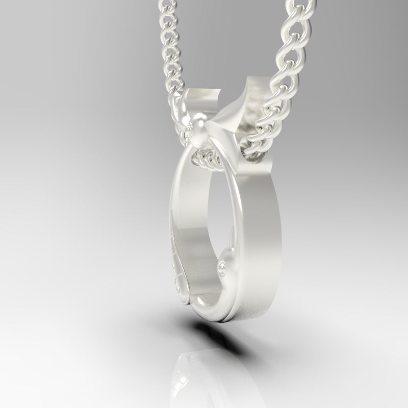 Bird calligraphy Alphabet Armenian pendant Ts 3D print model_17