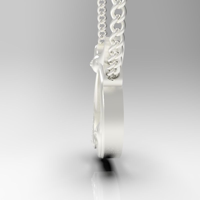 Bird calligraphy Alphabet Armenian pendant Ts 3D print model_18