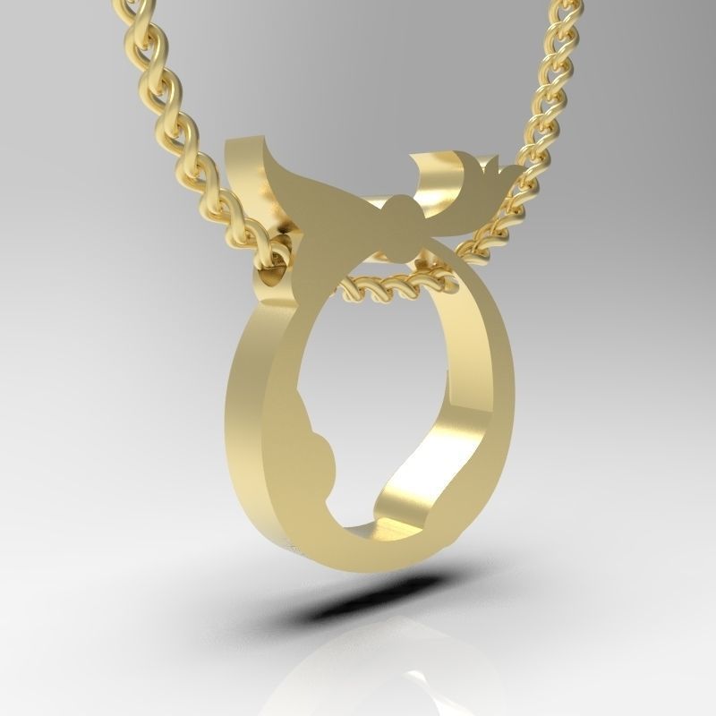 Bird calligraphy Alphabet Armenian pendant Ts 3D print model_9