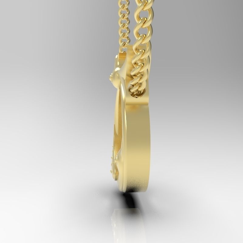Bird calligraphy Alphabet Armenian pendant Ts 3D print model_6