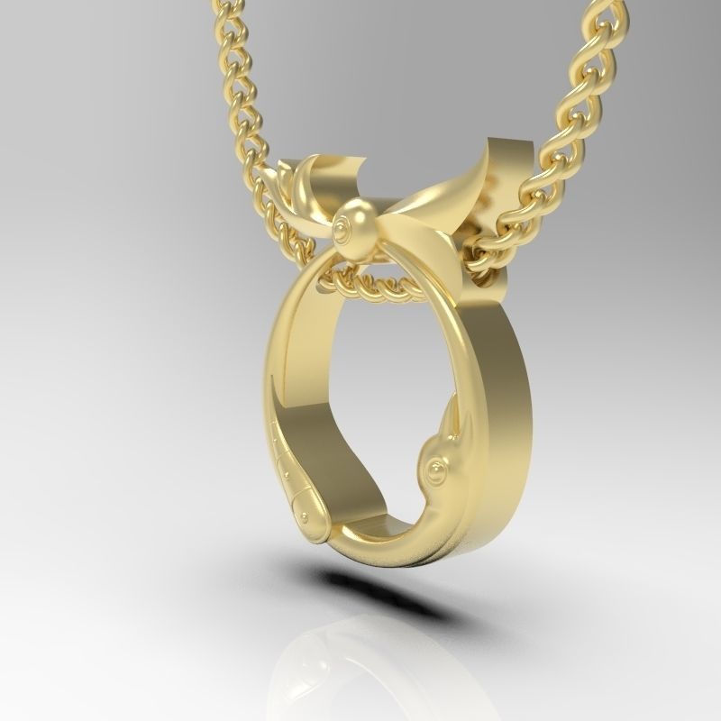 Bird calligraphy Alphabet Armenian pendant Ts 3D print model_4