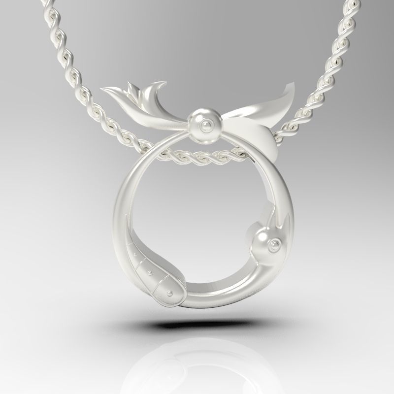 Bird calligraphy Alphabet Armenian pendant Ts 3D print model_11