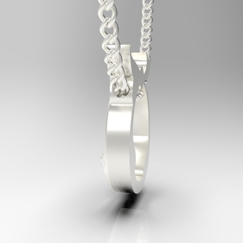 Bird calligraphy Alphabet Armenian pendant Ts 3D print model_19