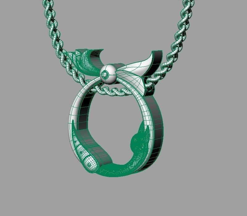 Bird calligraphy Alphabet Armenian pendant Ts 3D print model_23