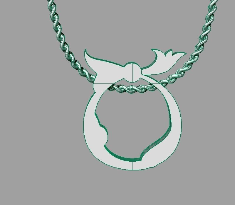 Bird calligraphy Alphabet Armenian pendant Ts 3D print model_27