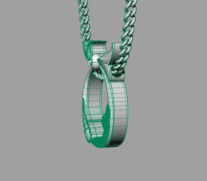 Bird calligraphy Alphabet Armenian pendant Ts 3D print model_24