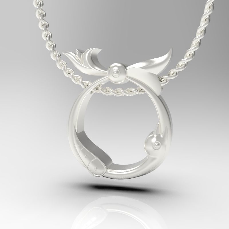 Bird calligraphy Alphabet Armenian pendant Ts 3D print model_14