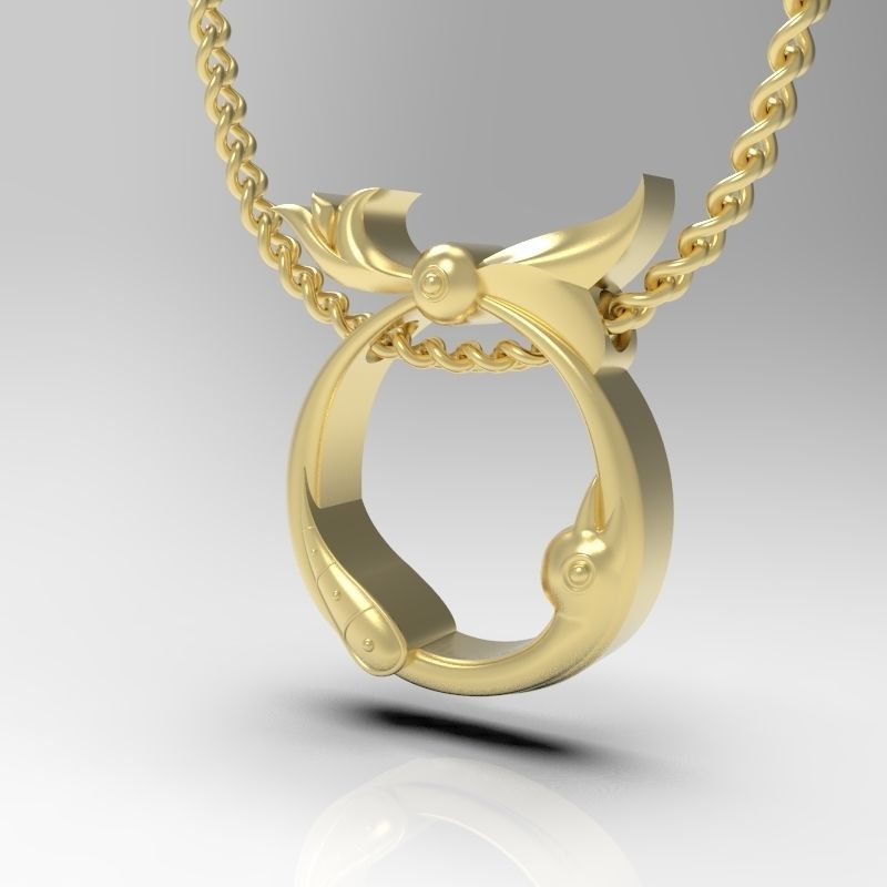 Bird calligraphy Alphabet Armenian pendant Ts 3D print model_3