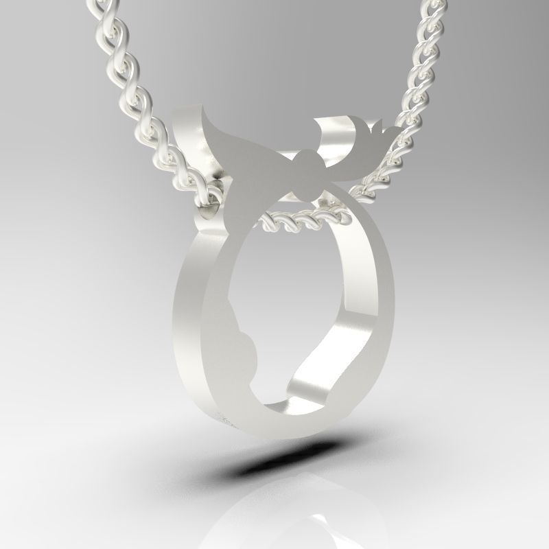 Bird calligraphy Alphabet Armenian pendant Ts 3D print model_21