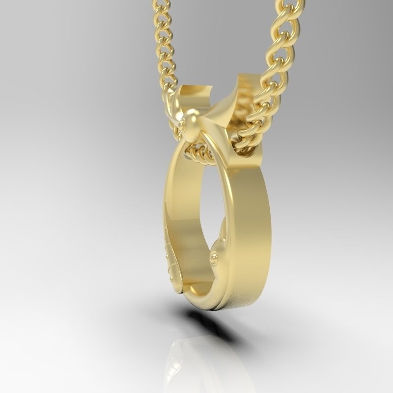 Bird calligraphy Alphabet Armenian pendant Ts 3D print model_5