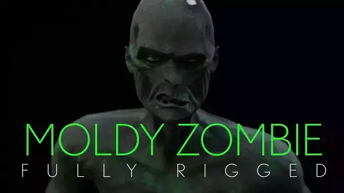 Game or Animation Ready Moldy Zombie  Low-poly 3D model