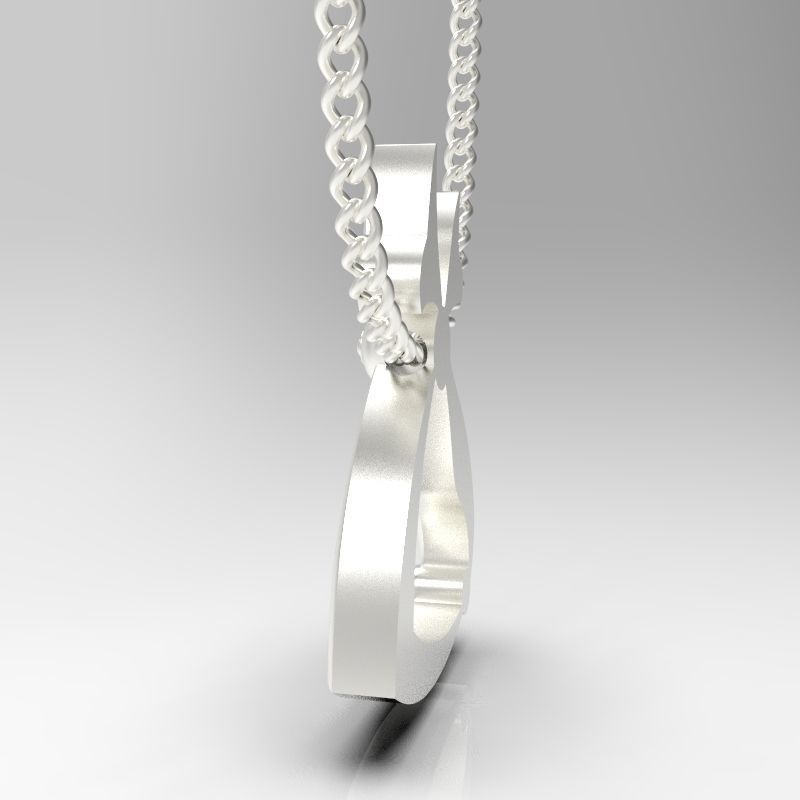 Bird calligraphy Alphabet Armenian pendant Tch 3D print model_20