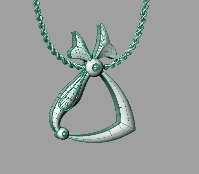 Bird calligraphy Alphabet Armenian pendant Tch 3D print model_22