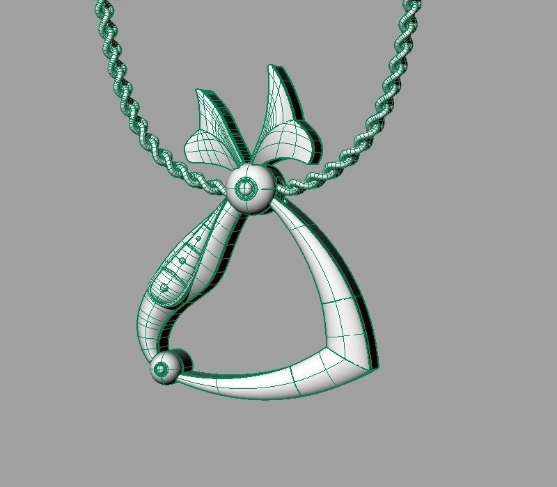 Bird calligraphy Alphabet Armenian pendant Tch 3D print model_23