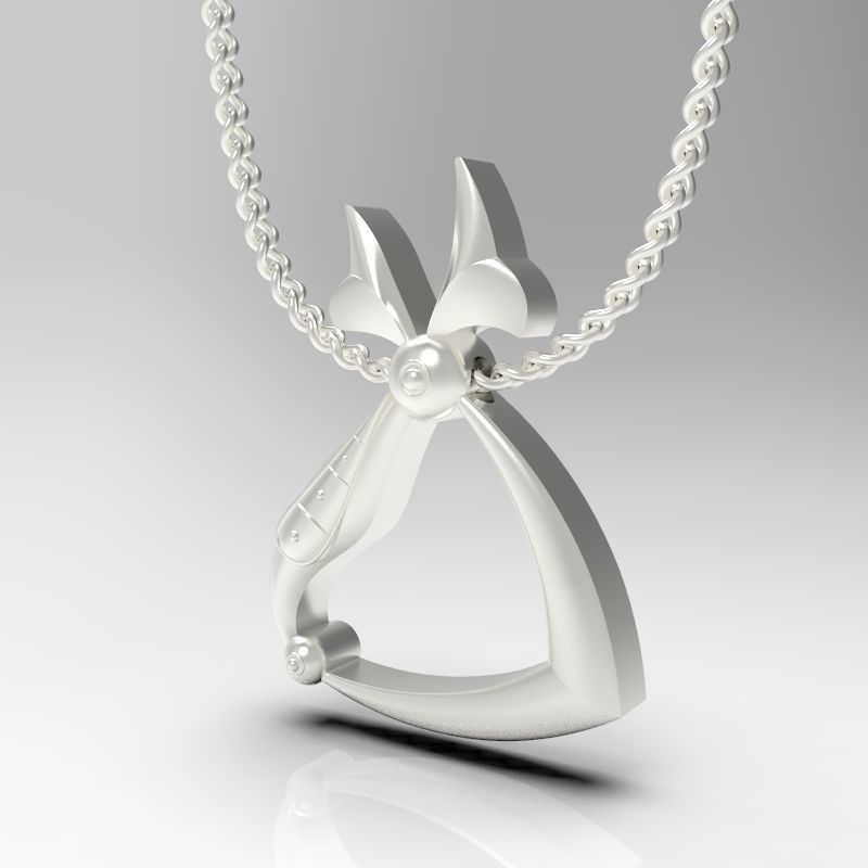 Bird calligraphy Alphabet Armenian pendant Tch 3D print model_16