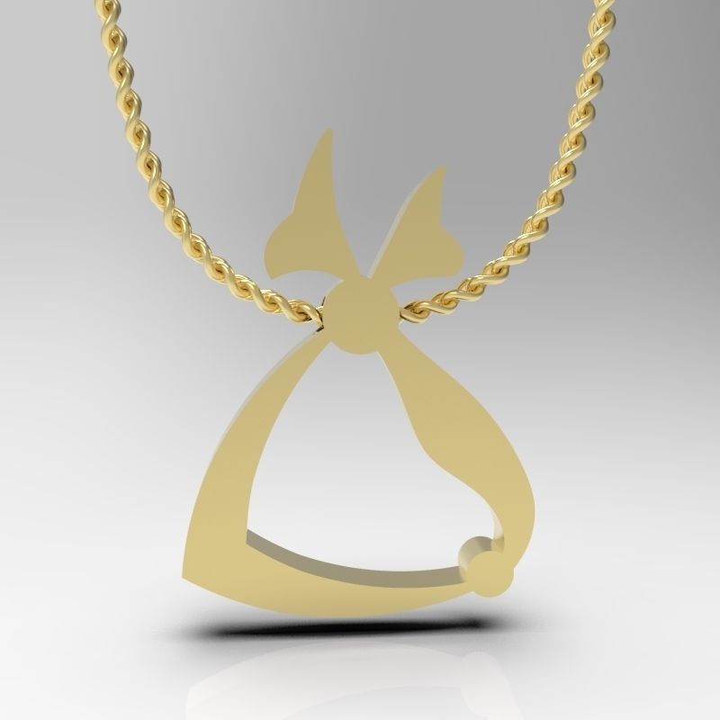 Bird calligraphy Alphabet Armenian pendant Tch 3D print model_2