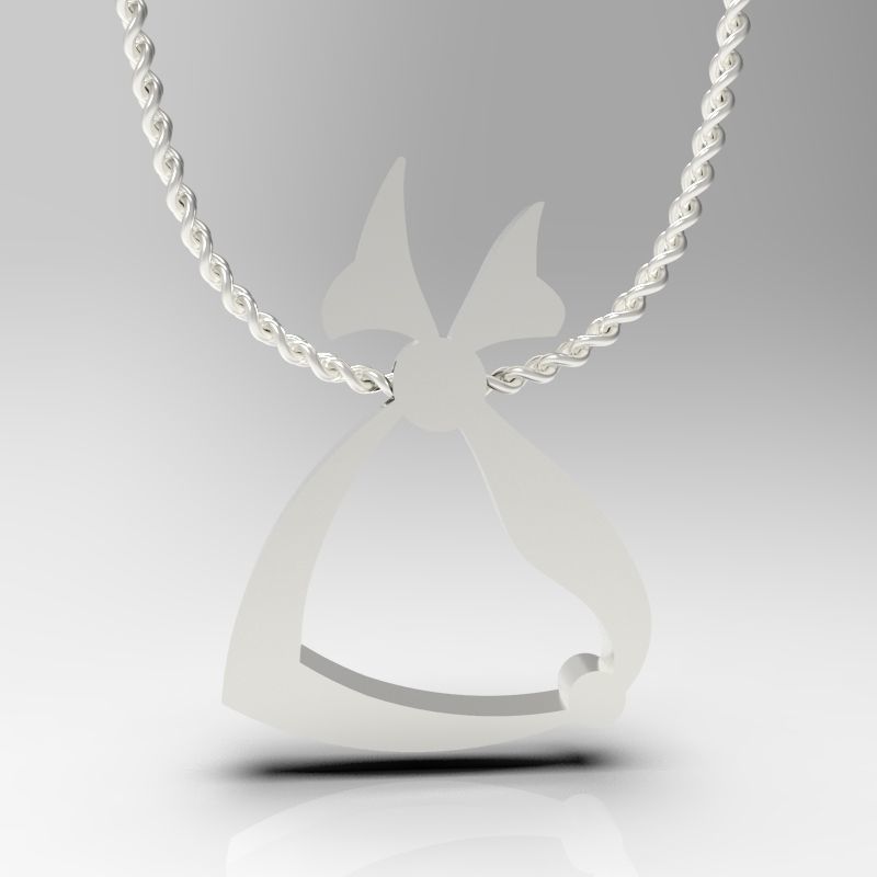 Bird calligraphy Alphabet Armenian pendant Tch 3D print model_11