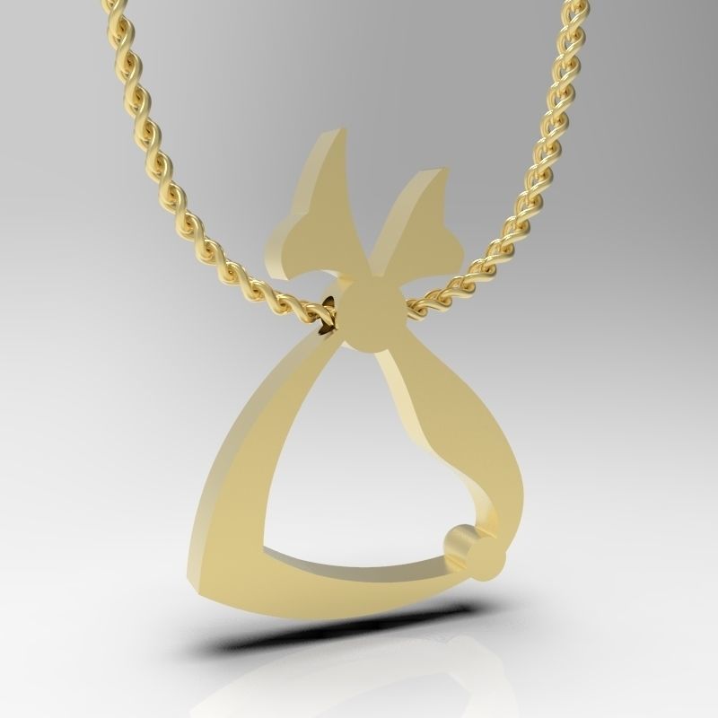 Bird calligraphy Alphabet Armenian pendant Tch 3D print model_10