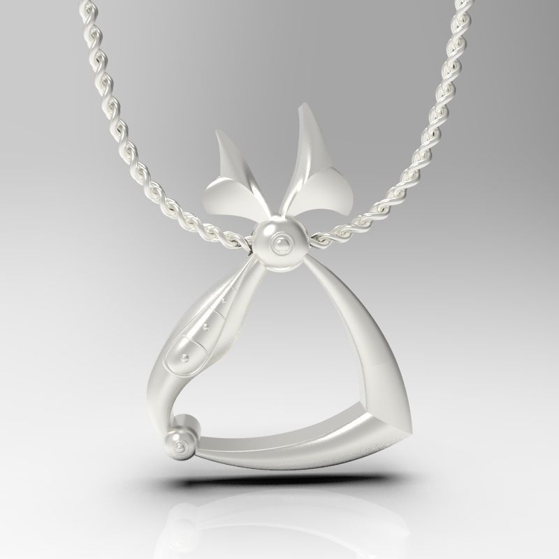 Bird calligraphy Alphabet Armenian pendant Tch 3D print model_14