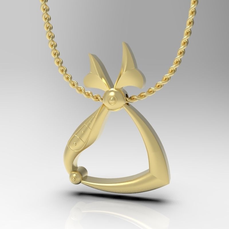 Bird calligraphy Alphabet Armenian pendant Tch 3D print model_1