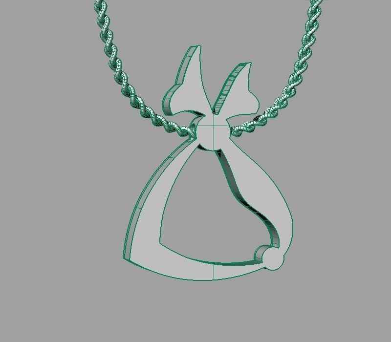 Bird calligraphy Alphabet Armenian pendant Tch 3D print model_27