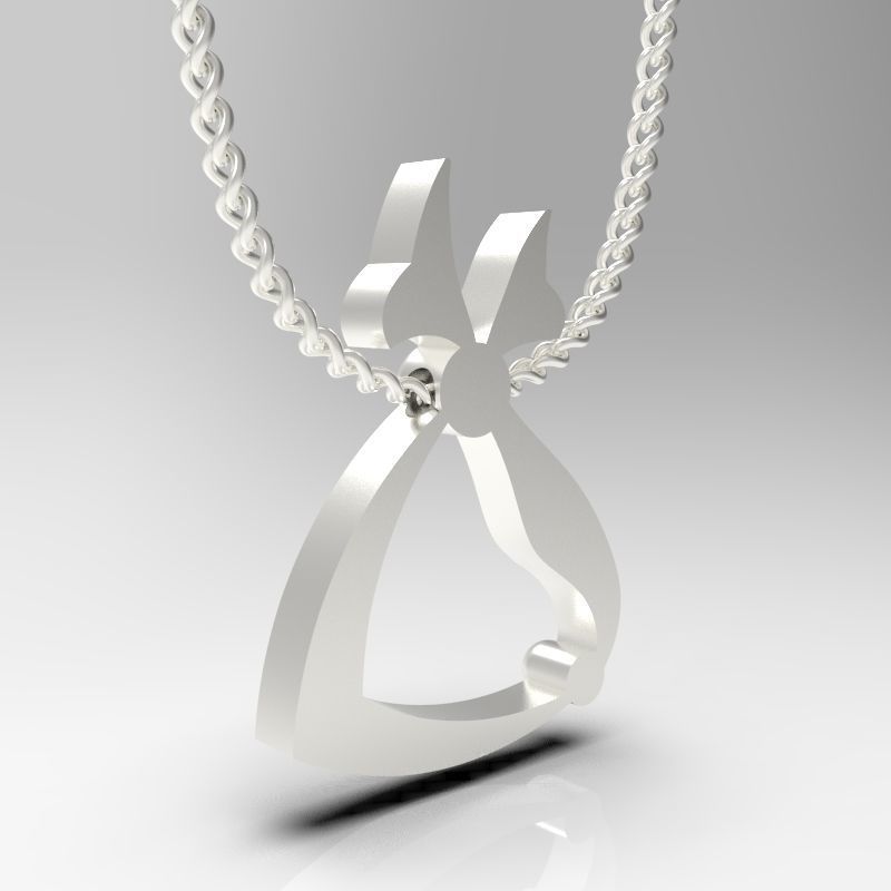 Bird calligraphy Alphabet Armenian pendant Tch 3D print model_12