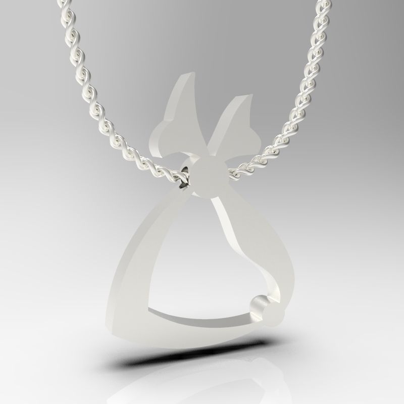Bird calligraphy Alphabet Armenian pendant Tch 3D print model_13