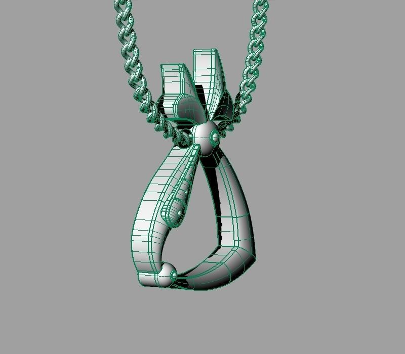 Bird calligraphy Alphabet Armenian pendant Tch 3D print model_31