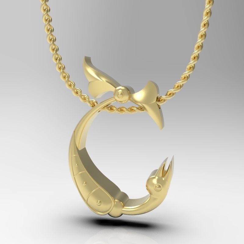 Bird calligraphy Alphabet Armenian pendant Sh 3D print model_1