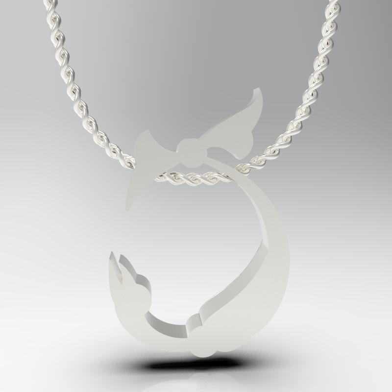 Bird calligraphy Alphabet Armenian pendant Sh 3D print model_11