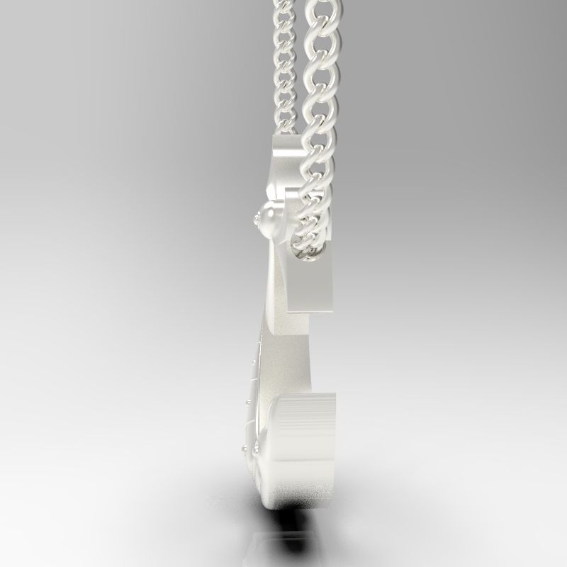 Bird calligraphy Alphabet Armenian pendant Sh 3D print model_19