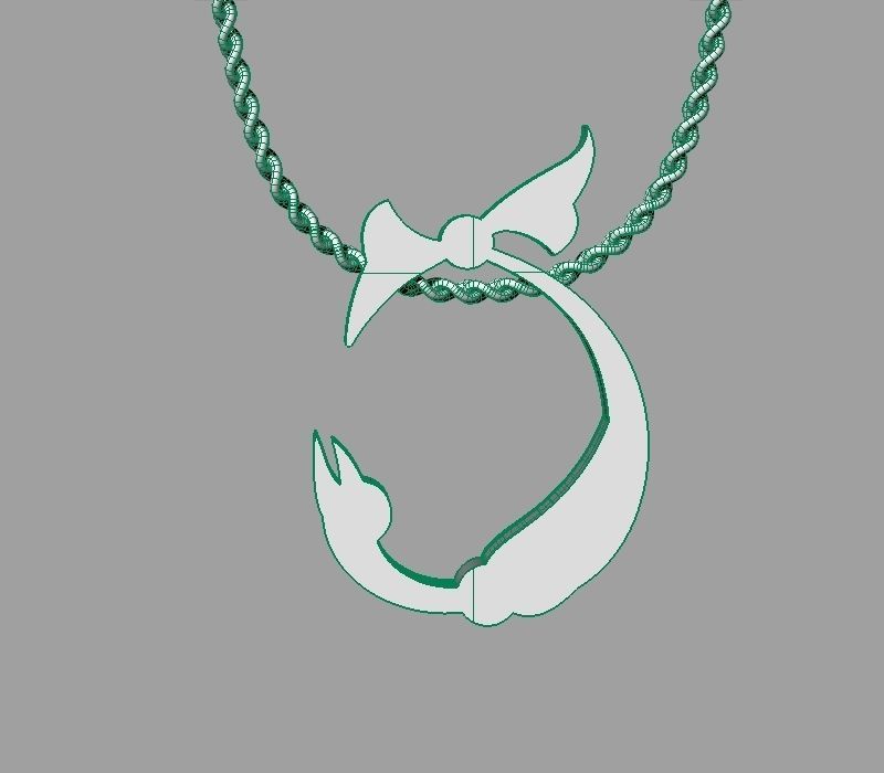 Bird calligraphy Alphabet Armenian pendant Sh 3D print model_27