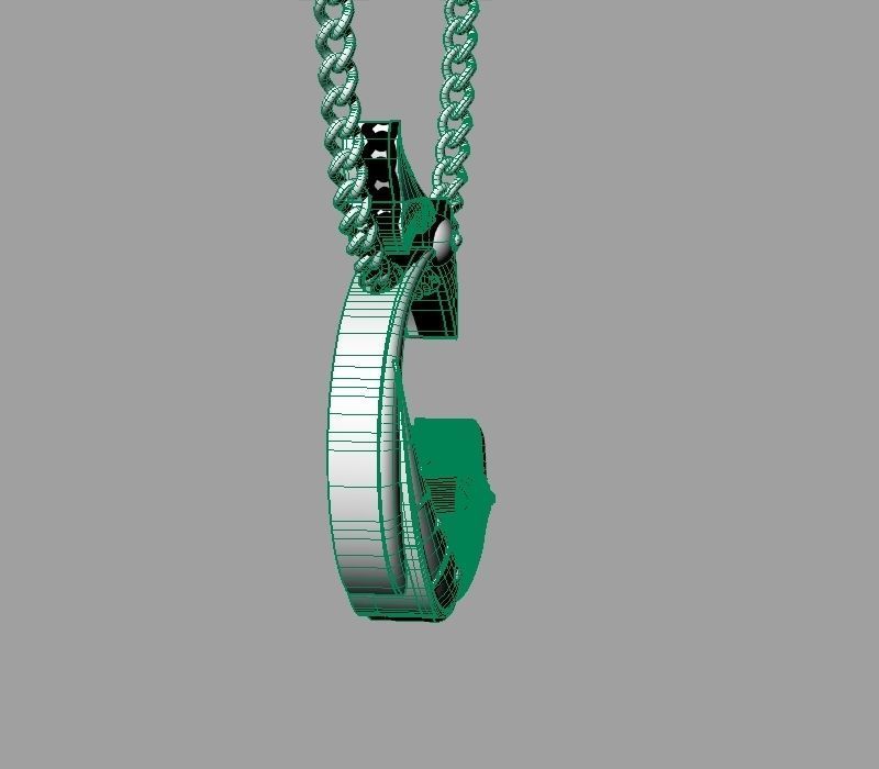 Bird calligraphy Alphabet Armenian pendant Sh 3D print model_30