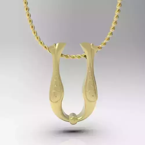 Bird calligraphy Alphabet Armenian pendant S