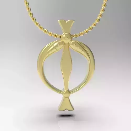 Bird calligraphy Alphabet Armenian pendant Ph