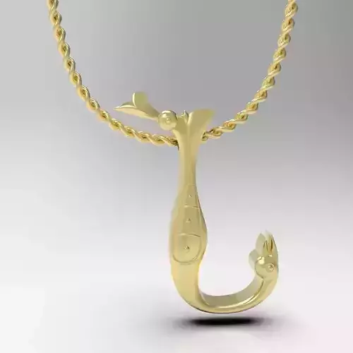 Bird calligraphy Alphabet Armenian pendant N