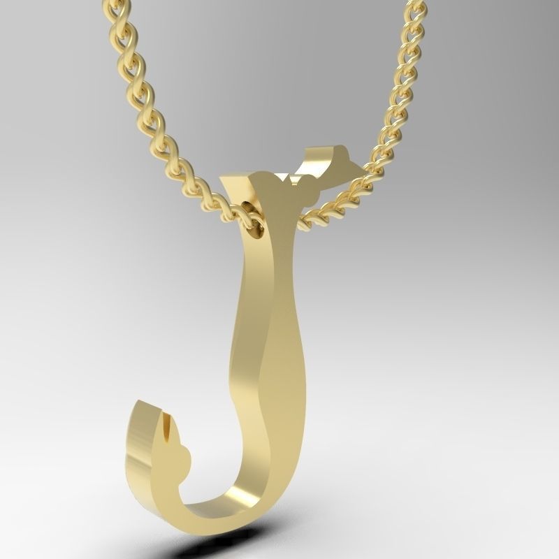 Bird calligraphy Alphabet Armenian pendant N 3D print model_9