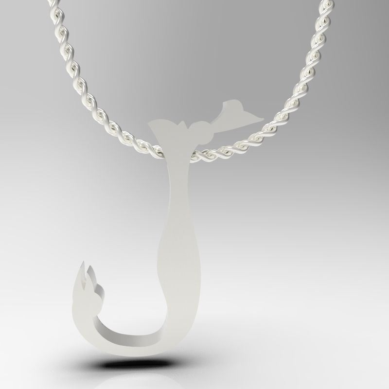 Bird calligraphy Alphabet Armenian pendant N 3D print model_11