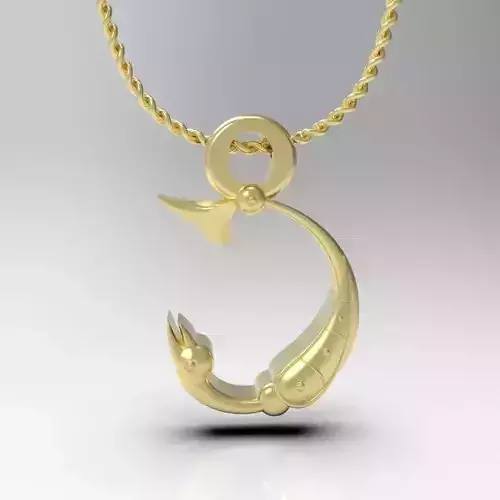 Bird calligraphy Alphabet Armenian pendant C
